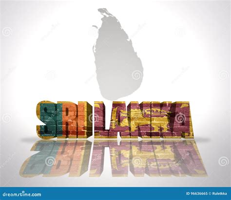 Word Sri Lanka Sur Un Fond De Carte Illustration Stock Illustration