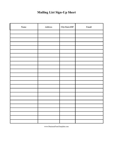 Sign Up Sheet Template Excel Creating A Sign Up Sheet Template In Excel