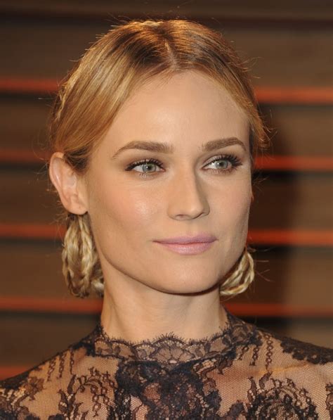 Diane Kruger S Braided Do From The Front Diane Kruger Hair At The Vanity Fair Oscars Party
