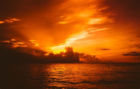 Wallpaper Id 45675 Sea Clouds Nature Hd 4k 5k Sunset Sunrise