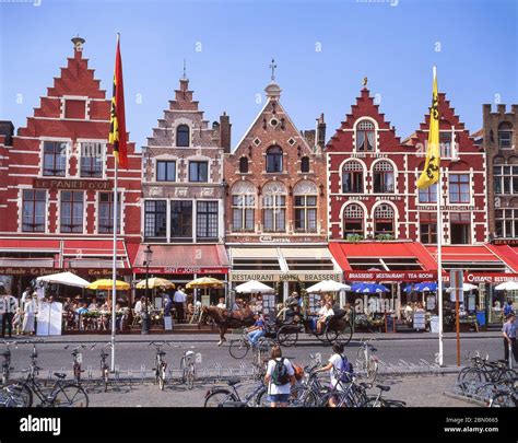 Market Square Markt Bruges Brugge West Flanders Province Kingdom