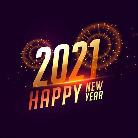 Free Vector Happy New Year 2021 Fireworks Celebration Background Design