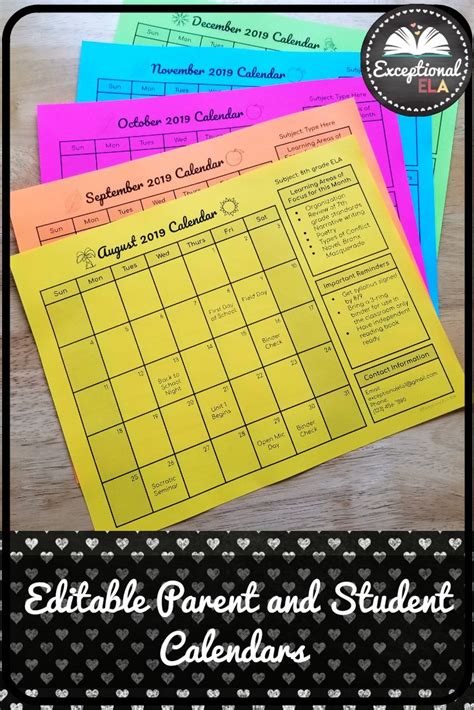 Stay Organized With Our Customizable School Calendars