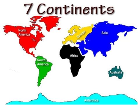 7 Continents Continents And Oceans Continents World Map Continents