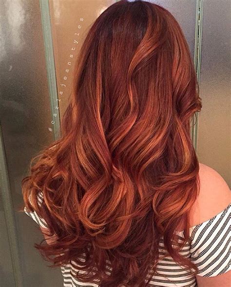 Red Hairstyle With Highlights Lowlights And Balayage Updated