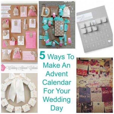 Article by a sprinkle of thyme. 5 Ways To Make An Advent Calendar For Your Wedding Day ...
