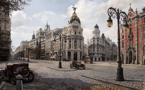 Gran Via 1900 By Artist Jordi Gonzalez Escamilla Imaginaryarchitecture