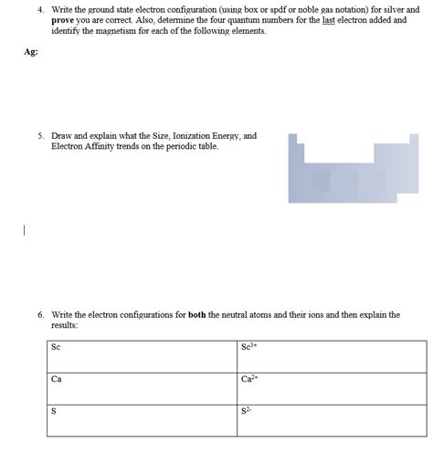 I have my own question. Solved: 4. Write The Ground State Electron Configuration ...