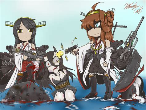 Kongou Haruna Wo Class Aircraft Carrier And Battleship Princess Kantai Collection Drawn By