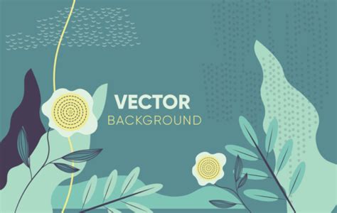 Flower Green Background Vector Vector For Free