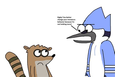 Mordecai Talks To Rigby To Change His Immature By Marcospower1996 On