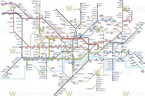 Thegriftygroove High Quality High Resolution London Underground Tube Map