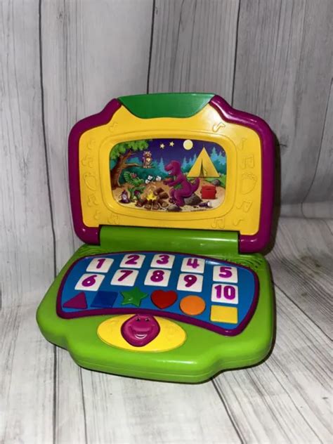 Vintage 2002 Barney The Dinosaur Interactive Learning Laptop Computer