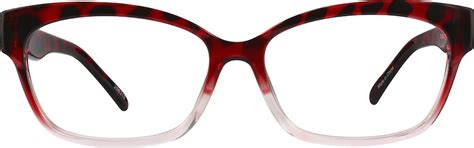 Red Rectangle Glasses 206318 Zenni Optical