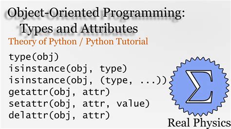 Object Oriented Programming Types And Attributes Theory Of Python