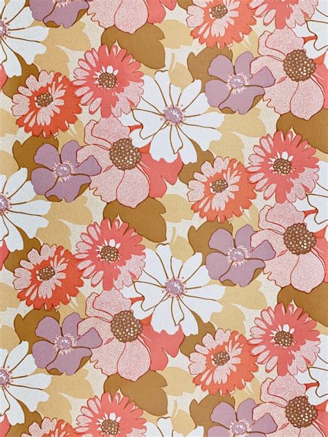 70s Floral Wallpaper Ubicaciondepersonascdmxgobmx