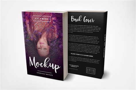 Front Back Cover 5 X 8 Paperback Book Mockup Template Promo Email Marketing Pinterest