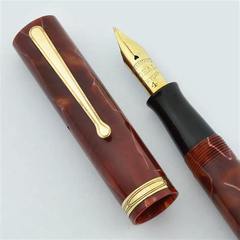 Waterman 94 Fountain Pen Mahogany Flexible Fine Ny 4 Nib Superior