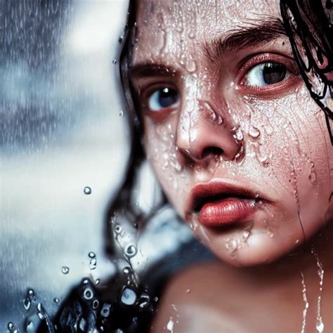 1girl Highly Detailed Wet Face Highly Detailed Eyes Highly De Arthubai