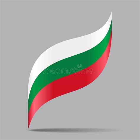 Bulgarian Flag Wavy Abstract Background Vector Illustration Stock