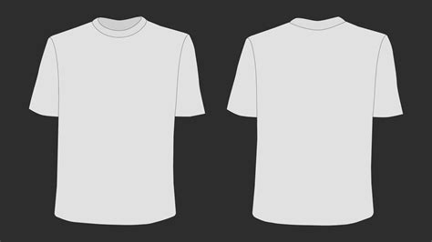 Vector Mockup Of Blank T Shirts Summer Clothes In The Front And Back