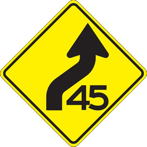 Smooth Curve Signs With And Without Numbers