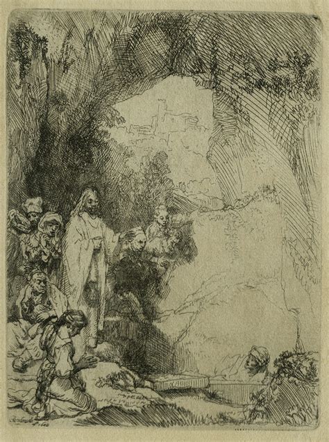 Rembrandt Van Rijn The Raising Of Lazarus Small Plate 1642 Eames