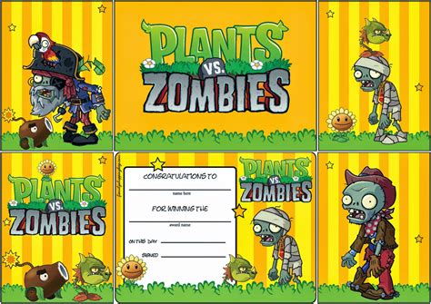 Plants Vs Zombies Free Printable Cards Or Invitations Oh My Fiesta