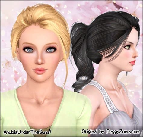 Loosely Bound Ponytail Peggy`s Hairstyle 0901 Retextured By Anubis