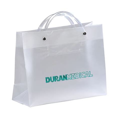 Personalized 10x8 Vp Frosted Plastic Bag With Handles National Pen