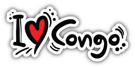 I Love Congo Slogan Car Bumper Sticker Decal 6 X 3 Ebay