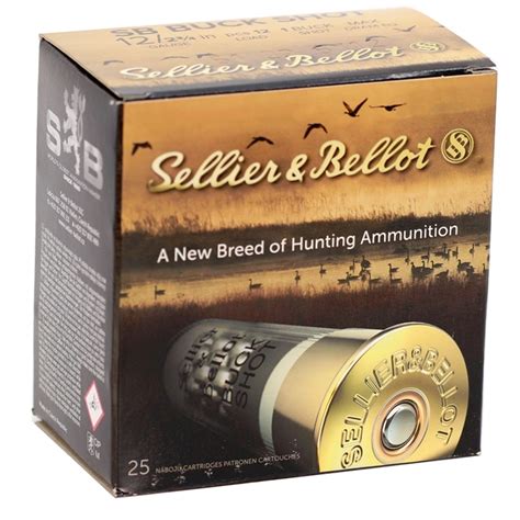 sellier and bellot 12 gauge 2 3 4” ammo 1 buckshot 12 pellets 250 rounds ammo deals
