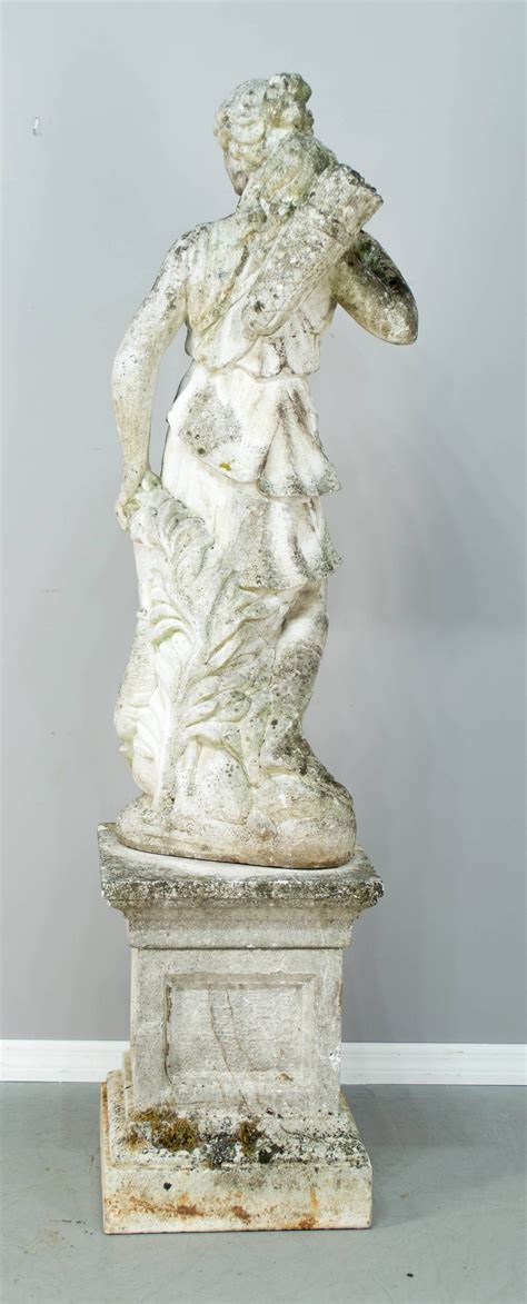 French Cast Stone Garden Statue Of Diana The Hunter At