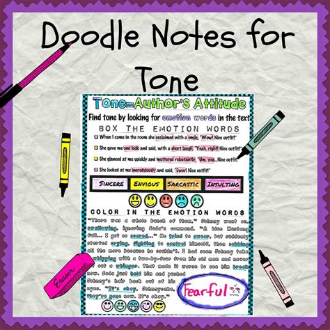English Cheat Sheet Doodle Notes -Tone | Doodle notes, Doodle notes ela, Sketch notes