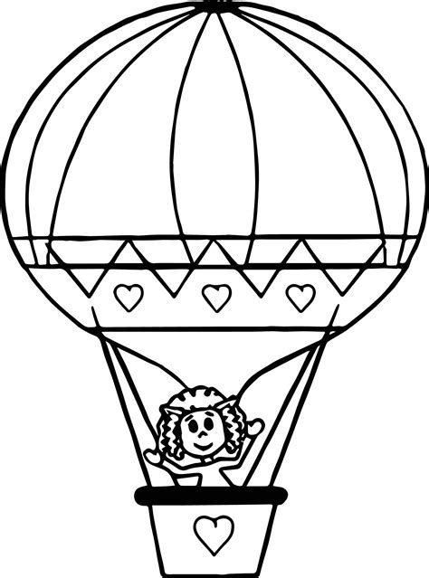 Hot Air Balloon Coloring Pages Printable | Free Coloring Sheets