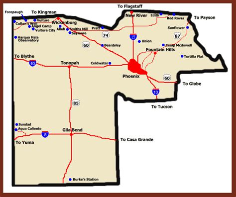 35 Map Of Maricopa County Arizona Maps Database Source