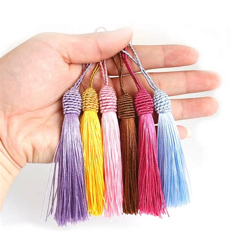 10pcslot 15mm Rayon Silk Tassel Multi Color Chinese Knot Cotton Tassels For Diy Jewelry Making