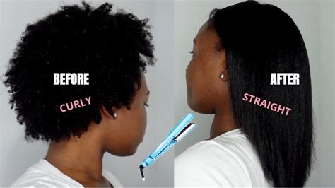 How To Straighten 4c Natural Hair Youtube