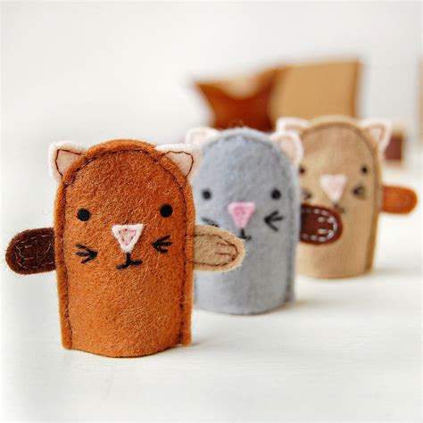 Make Your Own Kitten Finger Puppets Craft Kit By Clara And