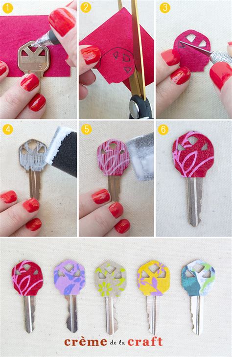 Diy Personalized Key Covers From Scrapbook Paper