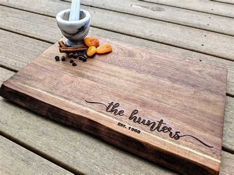 Live Edge Custom Charcuterie Board Personalized Engraved Etsy