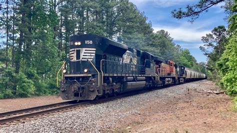 SD70ACe Long Hood Forward Leaders Railfanning Trains In Durham NC