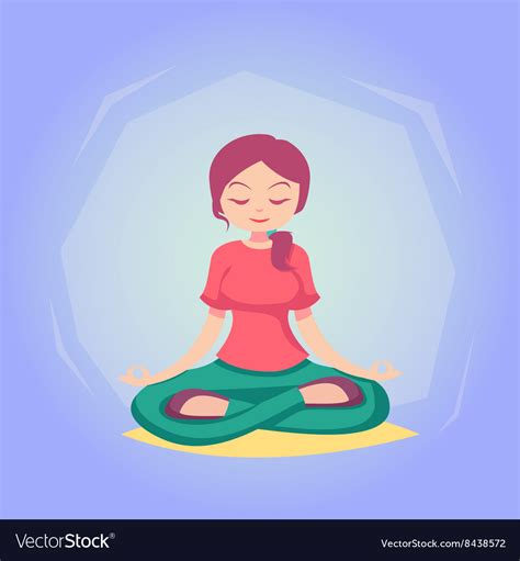 Woman Cartoon Yoga Pose Skill Royalty Free Vector Image
