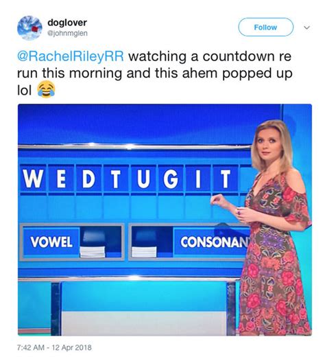 Rachel Riley Twitter Countdown Star Sends Fans Wild As She Shares Filthy Message Celebrity