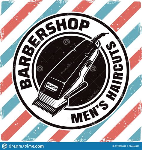 Pngkit selects 54 hd hair clippers png images for free download. Barbershop Emblem With Electrical Hair Clipper Stock Vector - Illustration of haircut, barbering ...