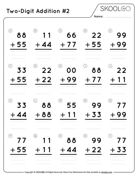 Addition Grade 2 Math Worksheets 4 Free Math Worksheets Second Grade