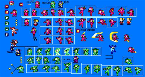 Mega Man Impact Power Roll Sprite Sheet By Sawmanmegafan Pixel Art Maker