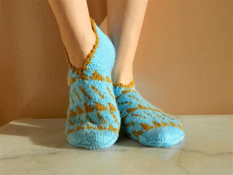Handmade Turkish Slippers Slippers Knitting House Slippers