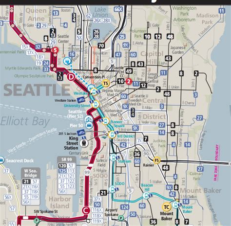 Seattle Public Transportation Map Transport Informations Lane