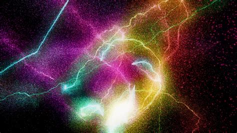 Colorful Glowing Particle Light Streak Galaxy Loop Motion Background